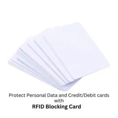 RFID Blocking Cards White Contactless NFC Protector Wallet Shield (3 Cards)