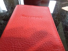 Mark and Graham Passport case red mono SSS New wo tag