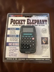 Aurora Pocket Elephant VR200 Voice Recorder/Alarm Clock NEW SEALED