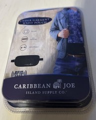 RFID Blocking Undergarment Waist Pouch Travel Wallet Blue One Size New