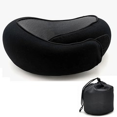 Almohada de viaje para el cuello, espuma viscoelástica, almohada en forma de U,