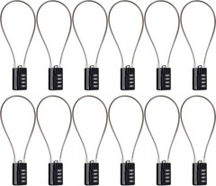 Versatile 12-Piece Resettable 4-Digit Combination Travel Lock Luggage Set – O…