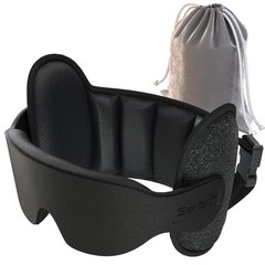 Almohada De Viaje Con Correa De Cabeza Y Antifaz 3D Bloqueo De Luz Lujo