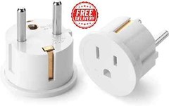 European Travel Plug Adapter Type E/F US to Europe US to EU Plug for Type C E F