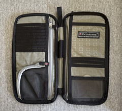 Victorinox Red RFID Protected Travel Organizer Zipper Clutch Passport Wallet EXC
