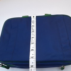 Tumi Blue/Green Zippered Travel Toiletry Organizer Pouch w/ Hanging Hook