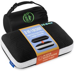 Kids Camping Pillow: Dual-Cover Memory Foam Small Pillow; Medium-Firm Camp Pi…