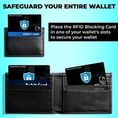 RFID Blocking Card – Slim RFID Card Blocker – NFC Contactless Card Protector 4pk