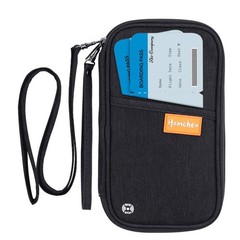 RFID Blocking Family Passport Wallet Holder Waterproof, One Size, Black