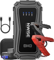 Arrancador De Batería 6000A Para Auto Camiones Coche Carga Rápida 45W Portatil