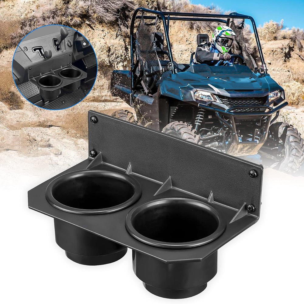 KEMIMOTO UTV Dash Cup Holder with Switch Panel Compatible Pioneer Black