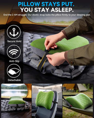 Camping Pillow with Removable Cover – Ultralight Inflatable Pillow for Neck Lumb