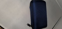 TUMI for Delta Hard Case Shell Toiletry Cosmetic Travel Kit Blue Case Only 7.5×4