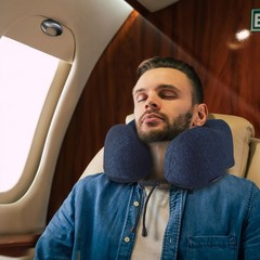 Almohada De Viaje De Espuma De Memoria Pura Para Aviones Estilo De Lujo