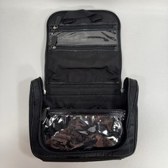 Coach Signature Black Hanging Toiletry Cosmetic Travel Bag