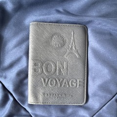 Barbara Rihl Paris Leather Dark Blue Passport Holder Wallet with Sleeves
