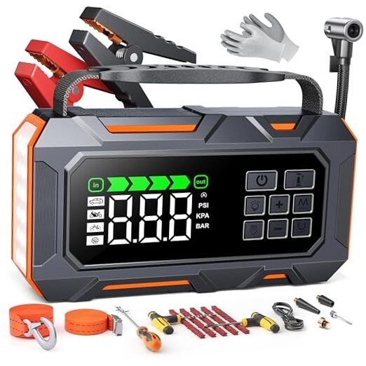 14-in-1 Car Jump Starter with Air Compressor 160PSI, 7000A Jump Starter Jump