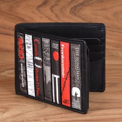 Men’s Slim RFID Blocking Wallet – Top Grain Leather Bifold with 10 Card Sl
