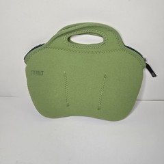Vintage! BUILT NY Neoprene Soft Electronic Cord Organizer, Travel Case Green Zip