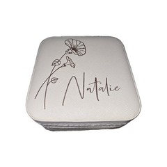 Personalized «NATALIE» Jewelry Travel Case Never Used