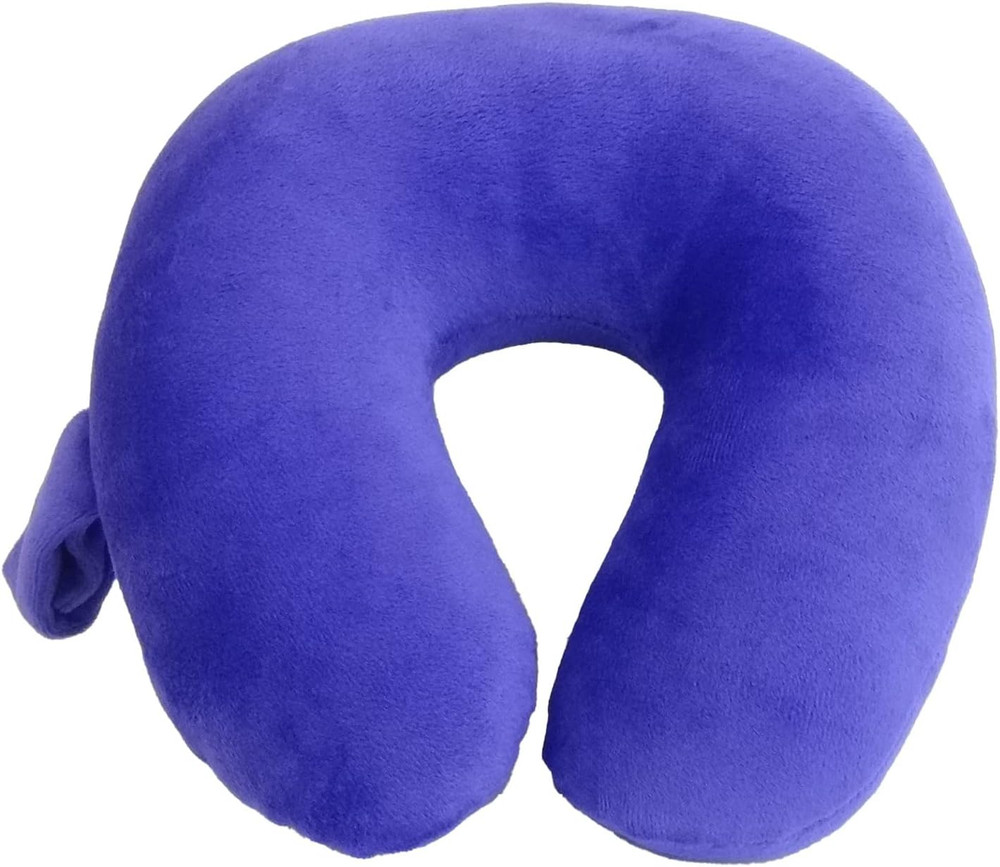 Ultra-Soft Microfiber Kids Neck Pillow – Purple Feather Comfort
