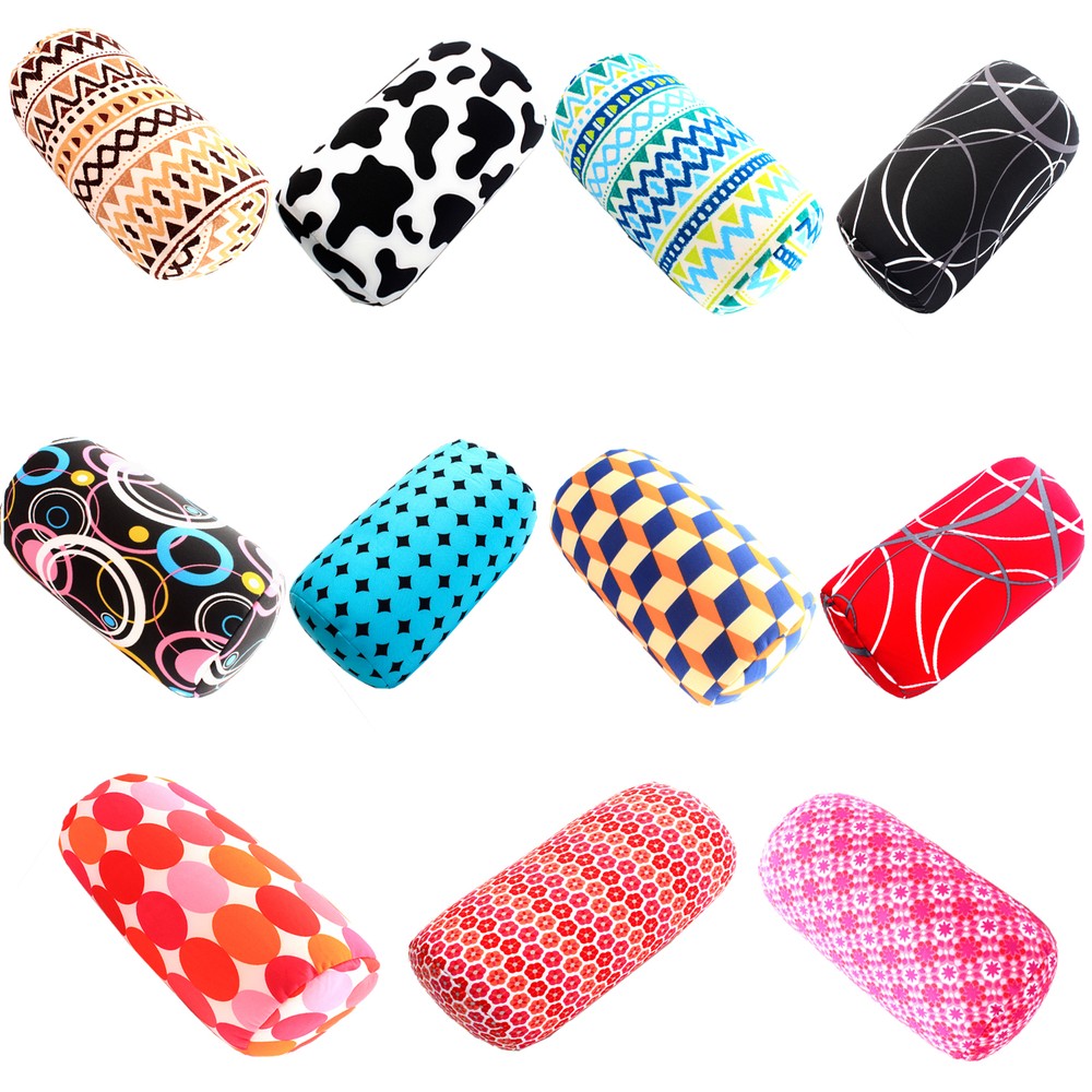 Micro Beads Travel Roll Car Cushion Pillow Back Legs Neck Support 13 x 7 x 7″