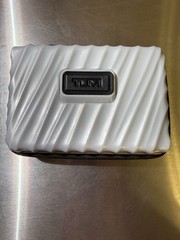 Tumi Delta Toiletry Bag Grey Plastic Hard Shell Case Amenity Travel Luxury EMPTY
