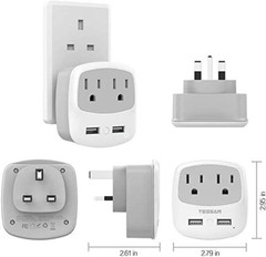 Ultimate 2-Pack Type G Travel Adaptor: Power Your Journey!