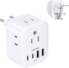 European Travel Plug Adapter, Foldable International Power Adapter, Type C Adap