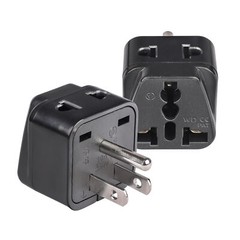 OREI USA, Japan, Philippines & More (Type B) Travel Adapter Plug – 2 in 1- BLACK