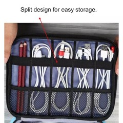 Electronics Organizer Travel Carry Case Phone Cable Charger Cords Cables Hiking