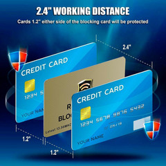 Saitech IT 5 Pack RFID Blocking Card for Credit Debit ID Card, Golden | Slim Ant