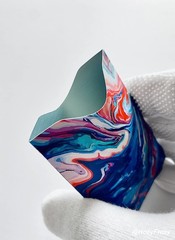 8 RFID Blocking Sleeves, Unique Designs and Arts in Blue, Anti-Theft Credit Card