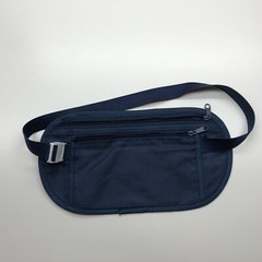 Travel Money Pouch Document Bag Blue Waist Unbranded Zip Elastic Adjustable