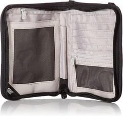 RFID Safe Black Passport Wallet – Stylish Compact Design with Zipper Closure