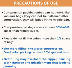 4 Set/6 Set/8 Set Compression Packing Cubes Travel Accessories Expandable Packin