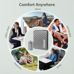 Self-Inflating Memory Foam Travel Cushion for Airplanes and Outdoor Activities