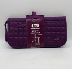 LUG TANGO PASSPORT TRAVEL WALLET + Luggage Tag•Wine Quilted & Wrist Strap 🌺 NEW