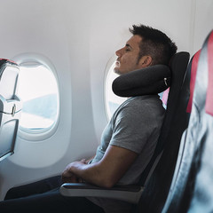 Almohada De Viaje De Espuma Viscoelastica Cuello Soporte Suave Para Avion Y Auto
