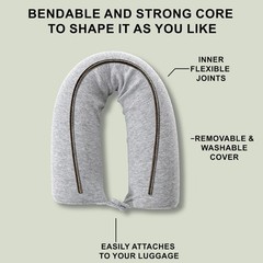 Dot&Dot Twist Memory Foam Travel Pillow for Neck, Chin, Lumbar and Leg Suppor…