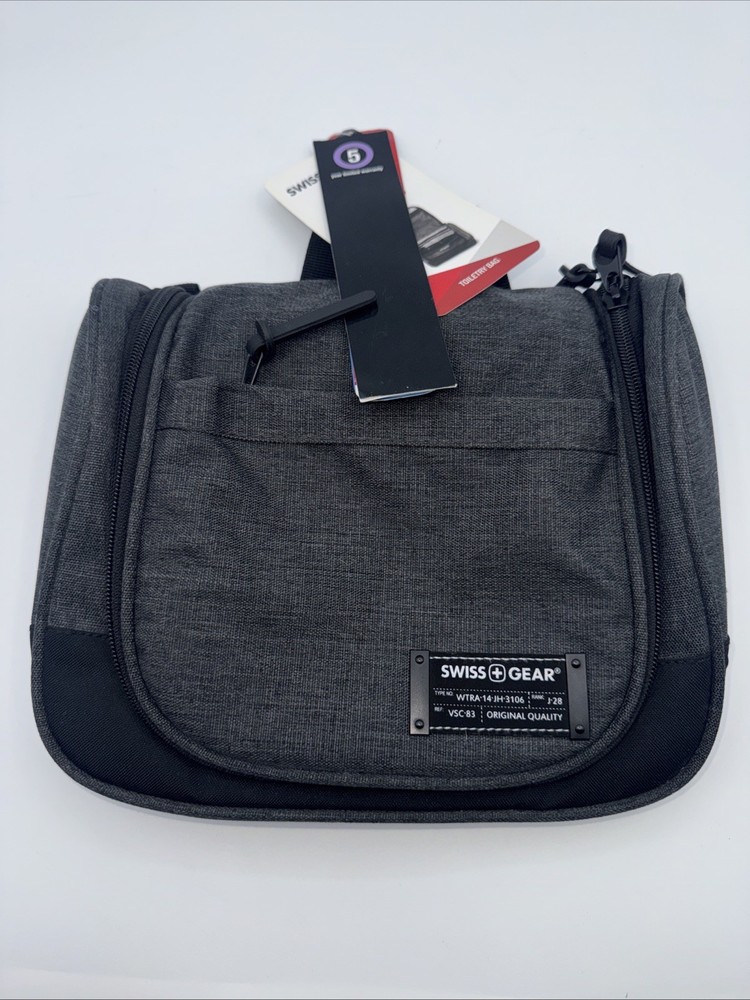 NWOT Swiss Gear Hanging Toiletry Bag / Dopp Kit Black BRAND NEW