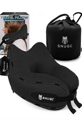 New! SNUGL Memory Foam Neck Support Pillow Cushion Marlin Blue Great For Travel!