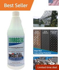 1 Qt Water-Based Rust Converter: Easy Apply Primer for Marine and Automotive Use