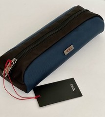 Tumi Navy Blue Travel Accessory Zipper Small Cord Pouch Bag