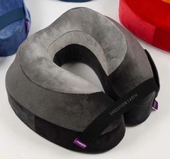 Cabeau Best Neck Pillow for Travel – Evolution Earth Deluxe 360° Head Neck Grey