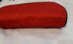 Cable Computer Makeup Organizer Zipper Mesh Soft Portable Travel Red/Black Trim