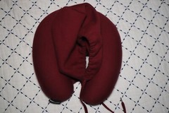 Memory Foam Travel Pillow HoodiePillow Burgundy