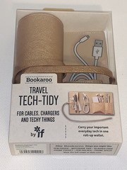 Travel Tech Tidy Roll Up Organizer Case Copper PU Leather Look IF Bookaroo NEW