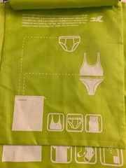 3 Pack Travel Pouches Neon Green