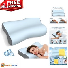 Cervical Neck Pillow – Contour Memory Foam for Ultimate Sleep Comfort & Pain …